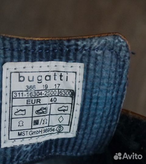 Bugatti кожаные дерби