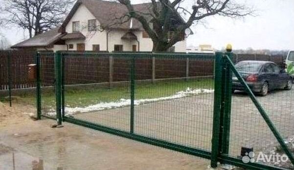 Откатные ворота с монтажом и фундаментом под ключ