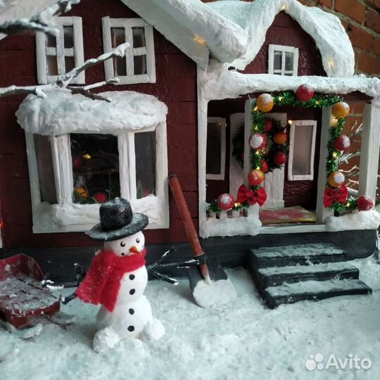 Новогодний домик. Поделка в школу, садик