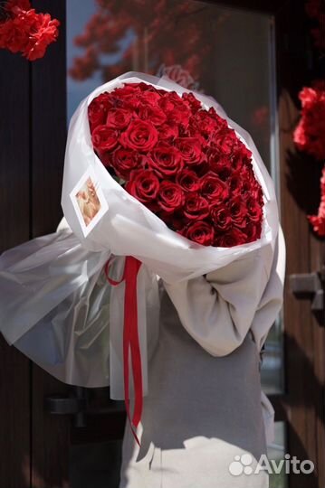 Цветы букеты 51 роза 101 51 25