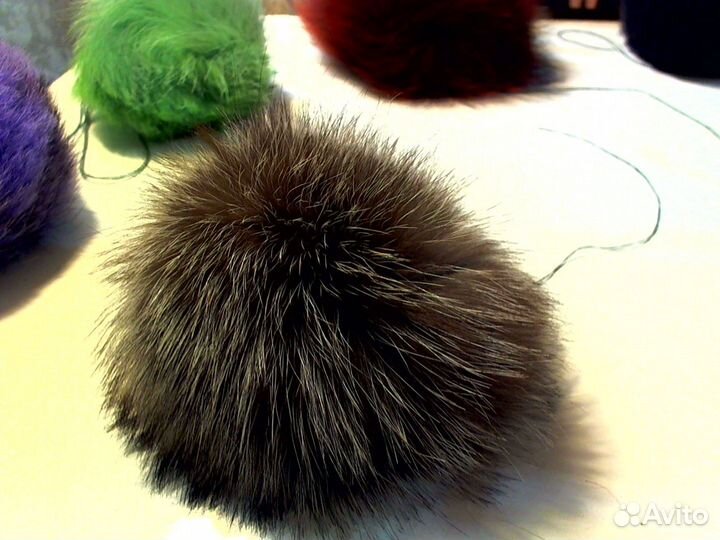 Бамбошки из натурального меха