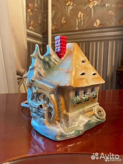 Фарфоровый светильник ночник Домик ГДР
