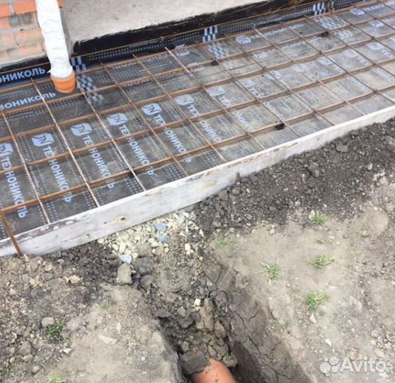 Фундамент Отмостка Бетонные работы