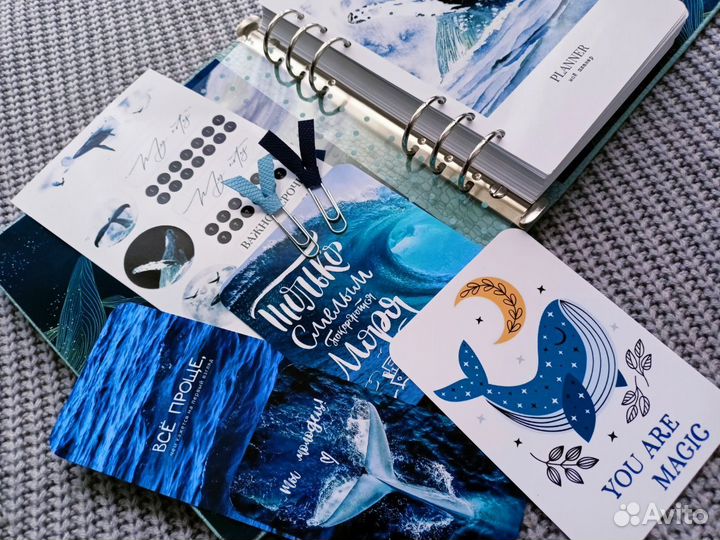 Ежедневник Киты ручная работа
