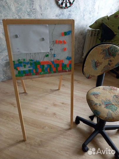 Магнитная меловая доска мольберт