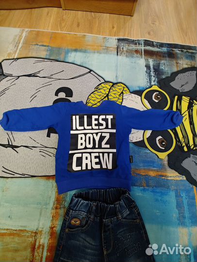 Джинсы и джемпер на мальчика