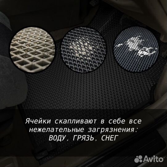 3D коврики eva с бортами на Acura MDX