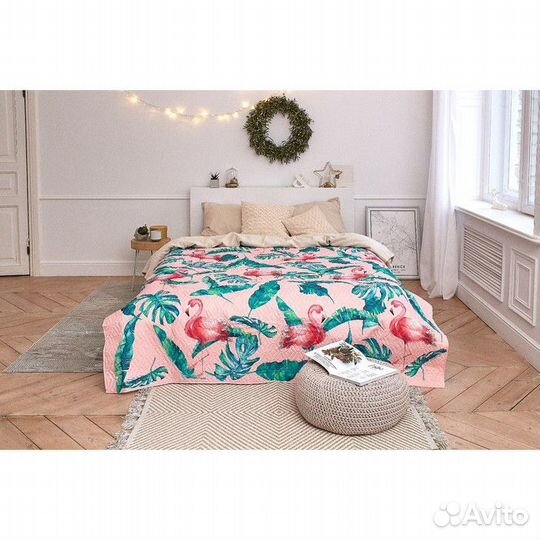 Покрывало 'Этель' евро Tropical flamingo, 190*205