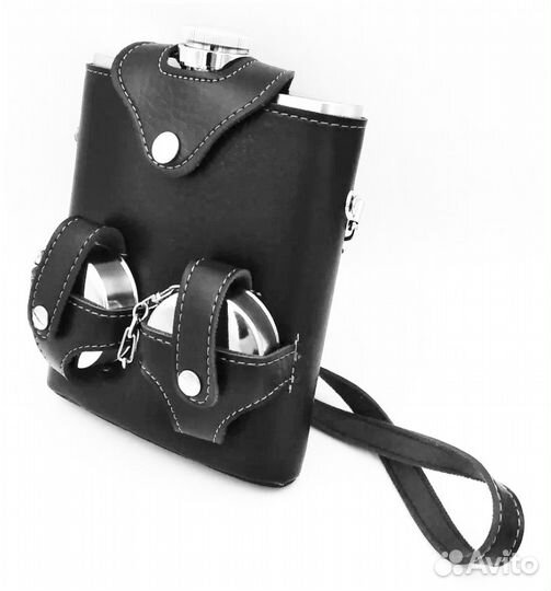 Фляжка со стопками 532мл в чехле