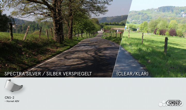 Shoei визор CNS-2 Spectra Silver для Hornet ADV