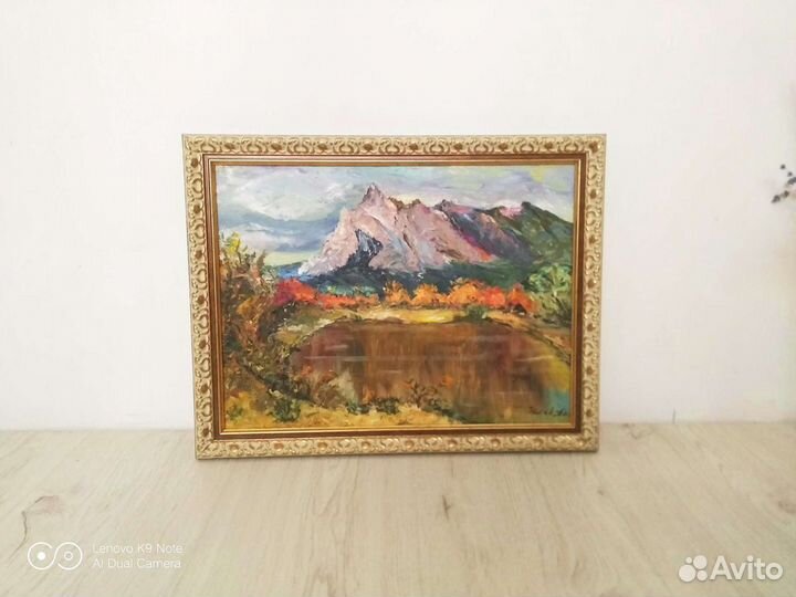 Картина маслом Горный пейзаж. 35 на 45