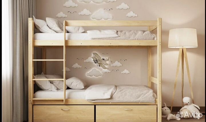 Детская двухъярусная кровать