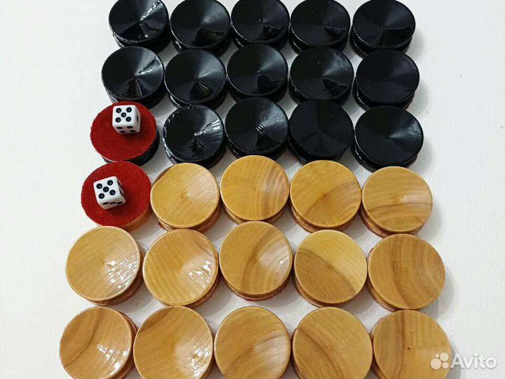 Фишки для нард Ясень 2,9 см. ручной работы