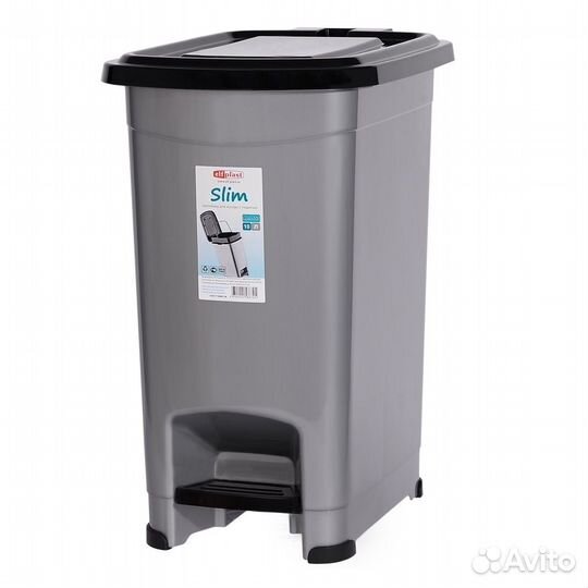 Контейнер для мусора Slim с педалью 10 л