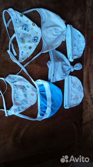 Чепчики и шапочки от 0 до 7 мес