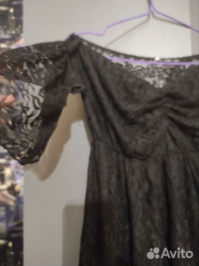 Вечернее платье в пол черное