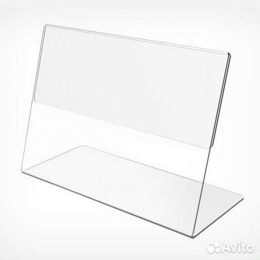 Ценникодержатель горизонтальный 80*60мм, акрил 1