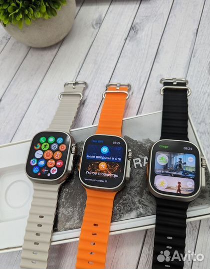 Apple Watch 9 Ultra 2 (Очень плавное меню) 90гц