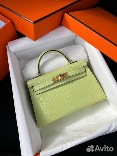 Сумка Hermes mini Kelli crocodile