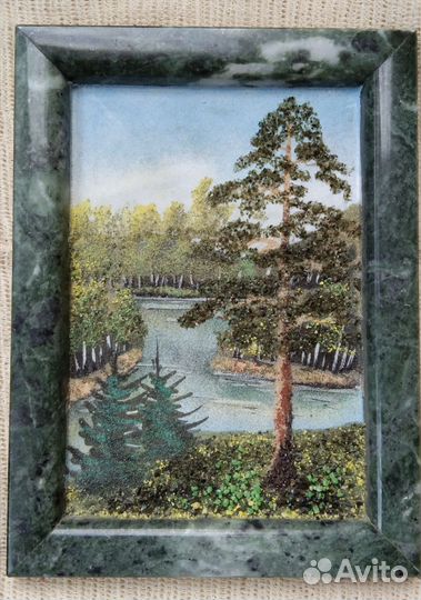 Картины из малахита