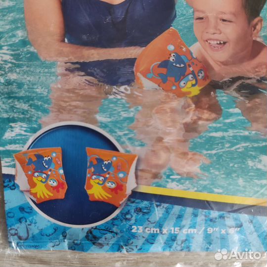 Круг для плавания и нарукавники новые