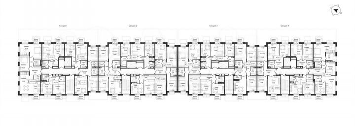 3-к. квартира, 94 м², 2/6 эт.