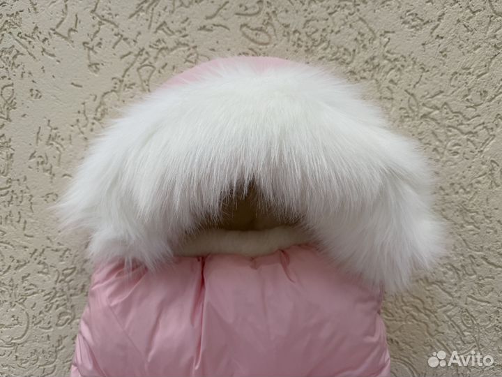 Конверт и комбинезон зимний розовый