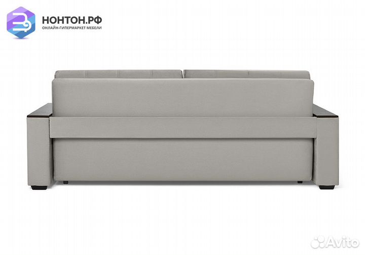 Диван еврокнижка Мадрид Lux светло-серый / коричне