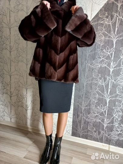 Шуба норковая поперечка 46 48 50