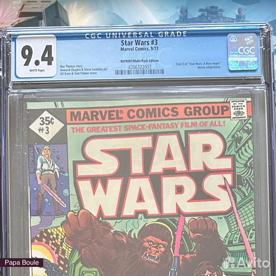 Star Wars CGC Комикс 1977 Звездные войны Reprint