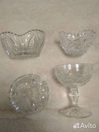 Хрусталь СССР, кобальт, карамельное стекло