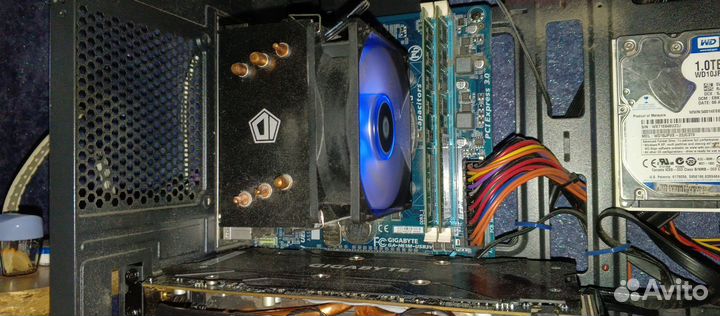 Комплект мать, проц, память, башня