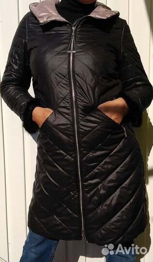 Куртка удлинённая/ пальто жен.46р. Демисезонное