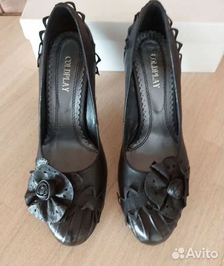 Туфли женские чёрные натуральная кожа р.36, 38