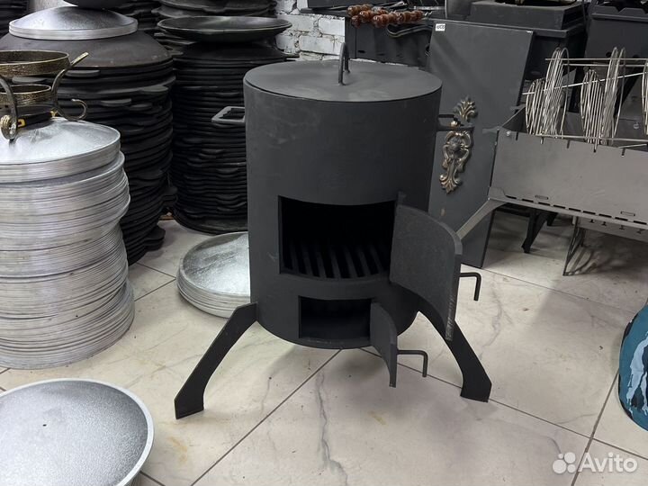Печь под казан 6 мм с трубой толстая