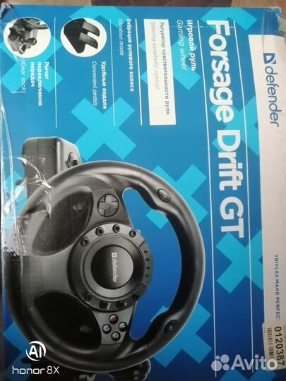 Игровой руль с педалями и коробкой передач