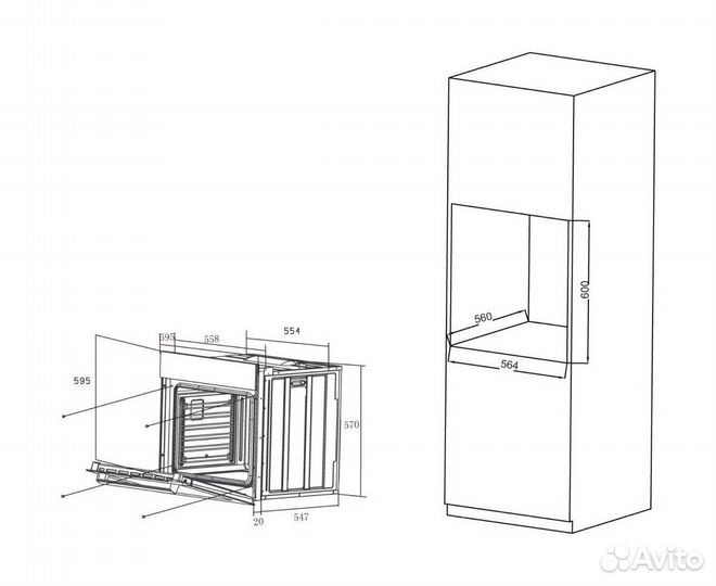Электрический духовой шкаф новая