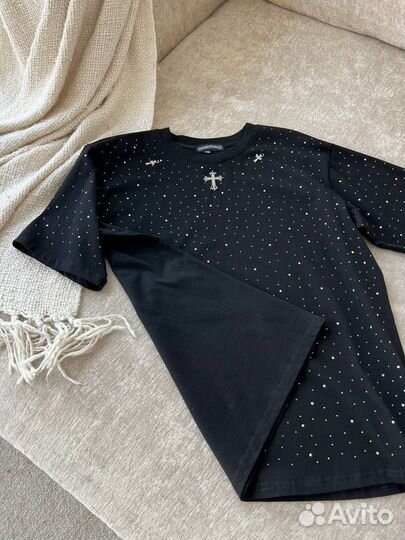 Chrome hearts футболка женская хлопок