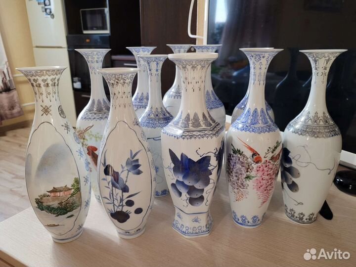 Фарфоровые китайские вазы ручной работы