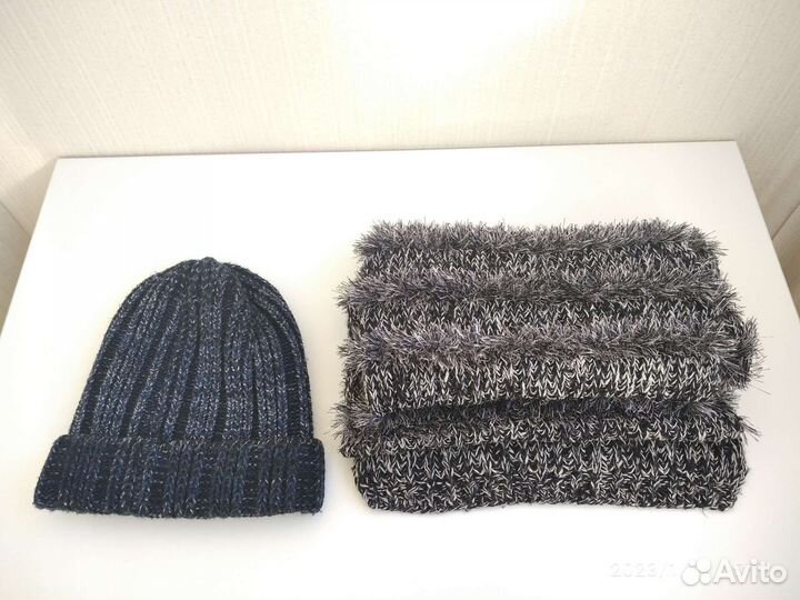 Шапка и шарф зимние вязаные