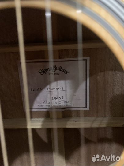 Гитара sigma guitars est dmst