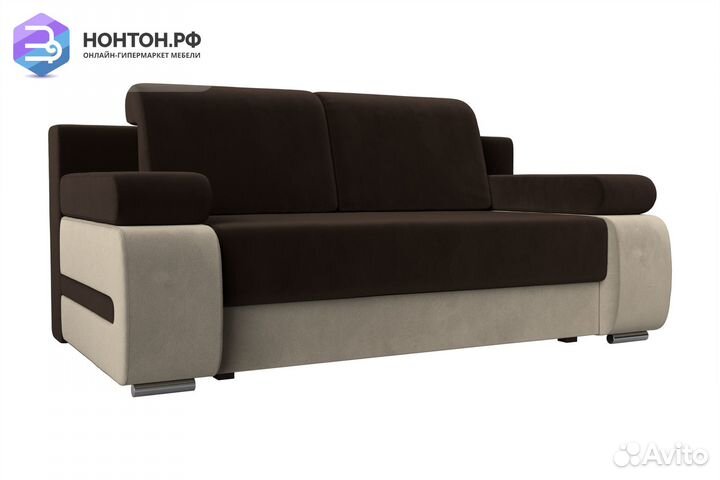 Диван еврокнижка Денвер микровельвет коричневый