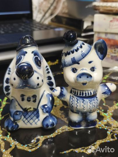 Фигурки животных гжель