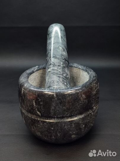 Ступка с пестиком мрамор Agness 9 см