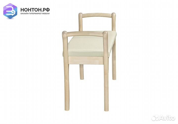 Банкетка мягкая с подлокотниками бежевая