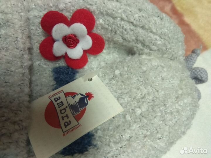 Новый комплект (шапка и шарф) для девочки (Польша)