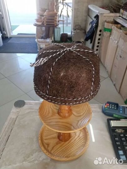 Шапка-тюбитейка для бани из натурального войлока