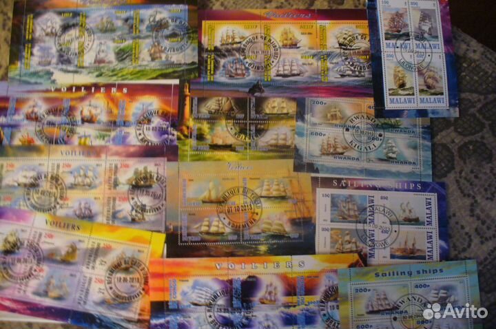 Техника транспорт коллекция листов/ блоков-101 шт