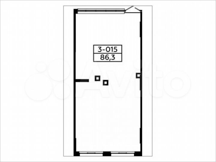 Продается торговое помещение, площадь 86.3 кв.м