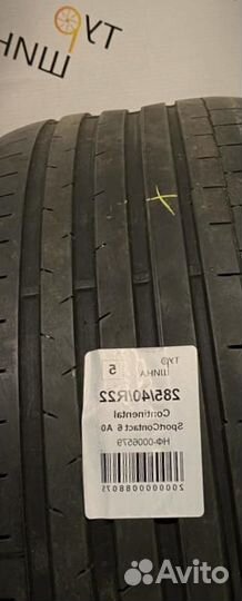 Continental SportContact 6 285/40 R22 94Y
